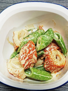 ちくわとスナップエンドウの一味マヨ和え♪-レシピのメイン写真