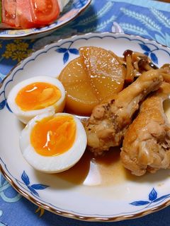 ご飯進む★鶏手羽元と大根の甘辛煮★-レシピのメイン写真
