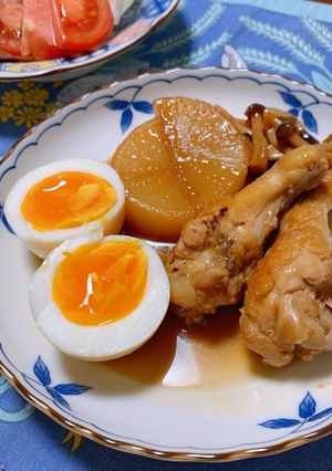 ご飯進む★鶏手羽元と大根の甘辛煮★-レシピのメイン写真
