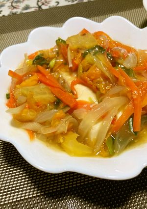 マンダイのたっぷり野菜生姜あんかけ-レシピのメイン写真