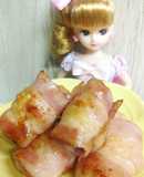 リカちゃん♡うずら卵ベーコン巻きバタ醤油
