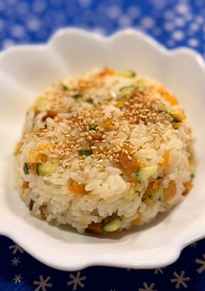 福神漬ときゅうりのカリカリ冷やし混ぜご飯-レシピのメイン写真