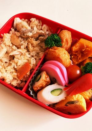 手羽先の炊き込みご飯弁当-レシピのメイン写真