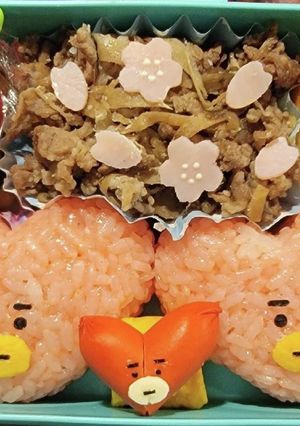 BT21 TATA おにぎり弁当！-レシピのメイン写真