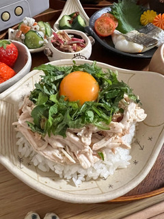 ヘルシーサラダチキン丼-レシピのメイン写真