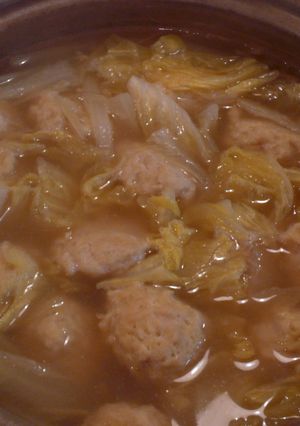 芯からポカポカ！白菜と鶏団子のしょうが汁-レシピのメイン写真
