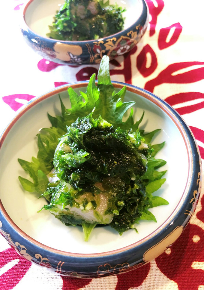 お刺身の生青のり和え（海苔の洗い方コツ）-レシピのメイン写真
