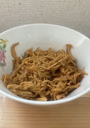 鶏胸肉で作るプルドチキン　照り焼き味-レシピのメイン写真