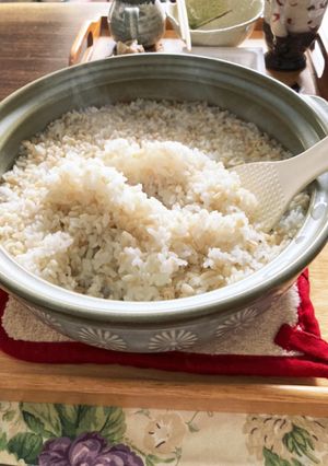 土鍋でもち麦ご飯　水加減覚え書き-レシピのメイン写真