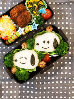 キャラ弁 スヌーピーおにぎり弁当-レシピのメイン写真
