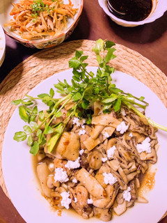 簡単華やか!鶏きのこバルサミコソースがけ-レシピのメイン写真