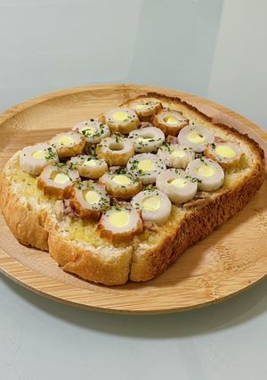 アートな…竹輪トースト☆ツナ入りだよ！-レシピのメイン写真