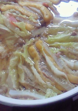 白菜＆豚肉ｄｅ花咲き鍋-レシピのメイン写真