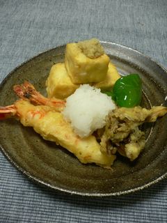 豆腐と海老の揚げだし風天ぷら-レシピのメイン写真