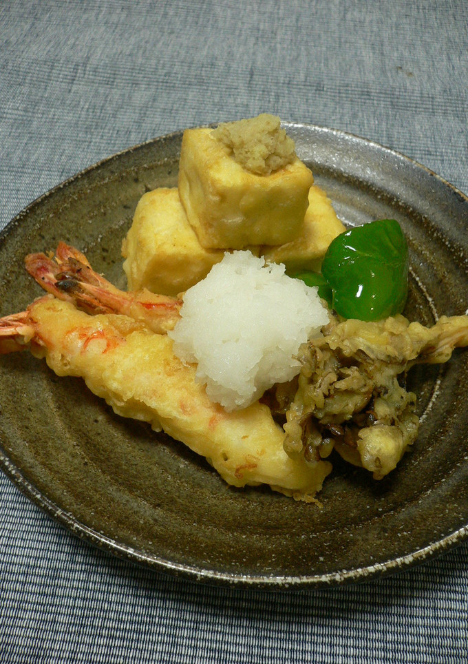豆腐と海老の揚げだし風天ぷら-レシピのメイン写真