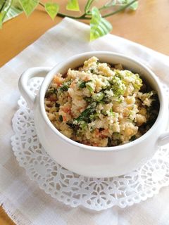 簡単副菜☆菜の花入り卯の花(おから煮)。-レシピのメイン写真