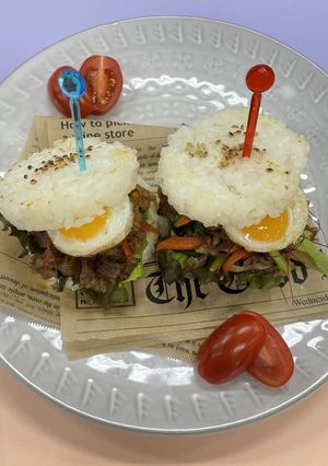 がっつり！プルコギライスバーガー-レシピのメイン写真
