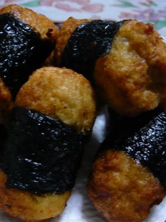 鶏ミンチとレンコンの磯辺揚げ-レシピのメイン写真