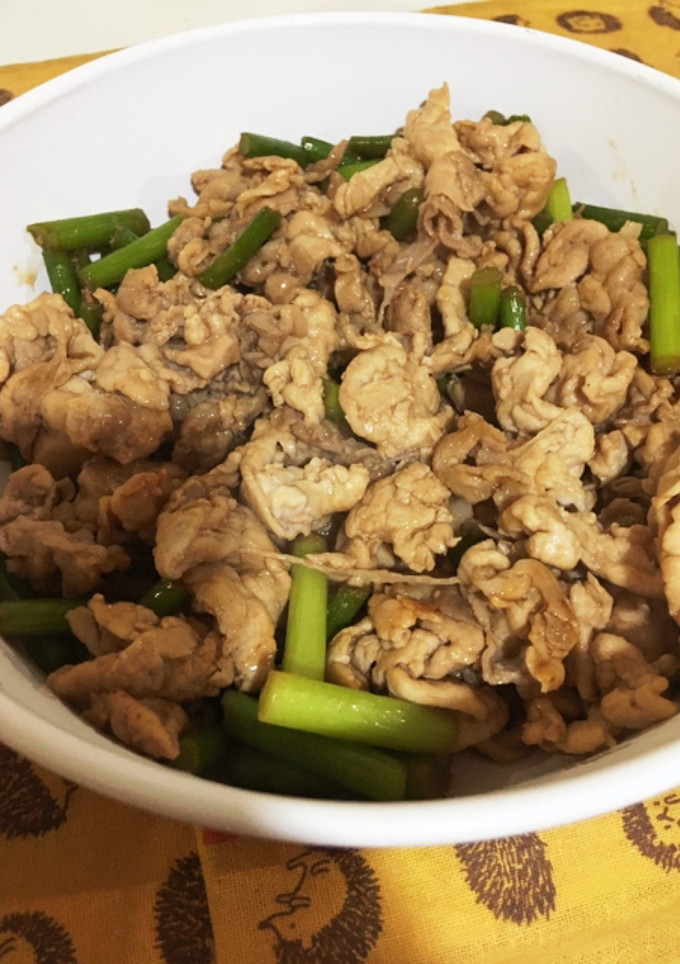 にんにくの芽と豚肉炒め-レシピのメイン写真