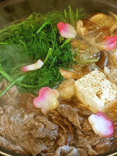 春の野草「シャク」のすき焼き-レシピのメイン写真
