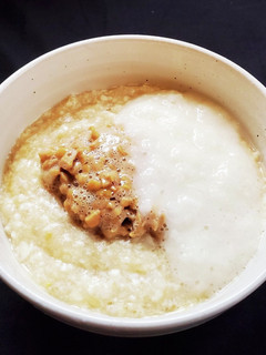 風邪・喉の痛みに 納豆豆腐とろろ粥-レシピのメイン写真