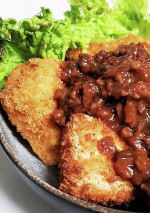 厚揚げカツ (肉みそのせ)-レシピのメイン写真