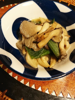 ヒラタケとネギのワサビ醬油-レシピのメイン写真