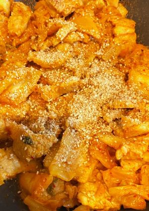 豚バラキムチ♡味付めんつゆとすりごまのみ-レシピのメイン写真