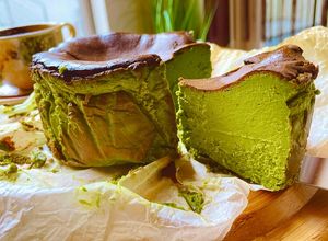 【抹茶バスクチーズケーキ】混ぜて焼くだけ-レシピのメイン写真