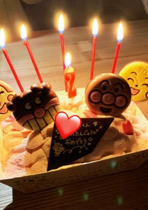 ケーキに刺すだけ！アンパンマンケーキ-レシピのメイン写真