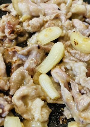 ＊豚とラッキョウの生姜焼き＊-レシピのメイン写真
