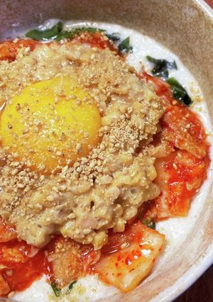納豆キムチオートミール-レシピのメイン写真