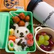 簡単うさぎおにぎりつみれ温野菜葡萄弁当