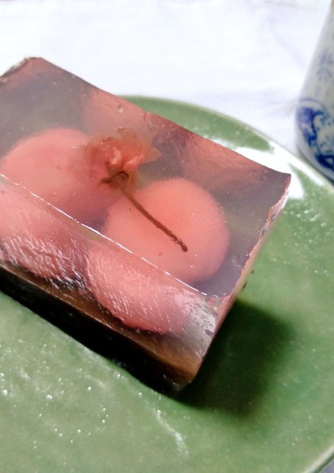 桜と白玉の錦玉羹-レシピのメイン写真