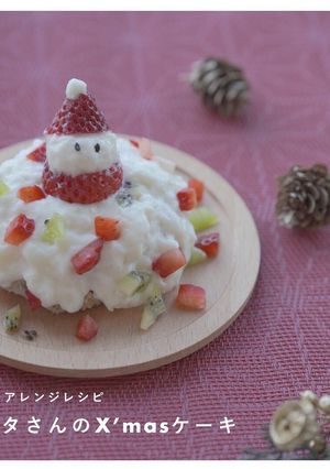 犬ご飯 /サンタさんのX'masケーキ-レシピのメイン写真