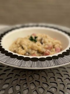 もち麦で作る!きのことベーコンのリゾット-レシピのメイン写真
