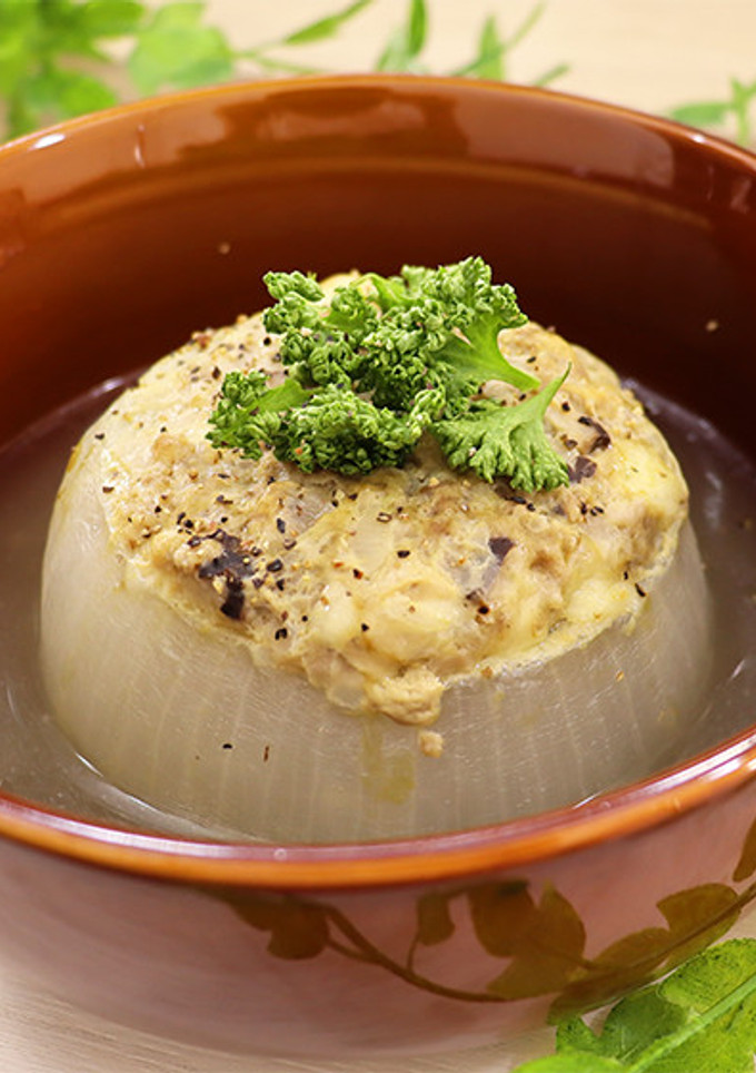 とろとろ甘~い！新玉ねぎの肉詰めスープ-レシピのメイン写真