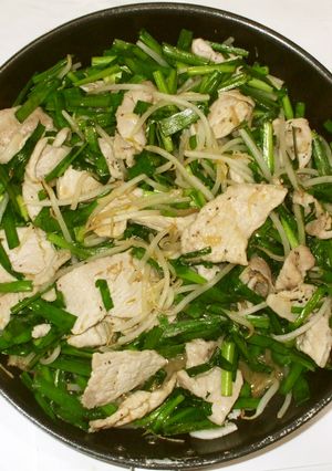 ニラ緑豆もやし炒め♪簡単冷え性漢方薬膳-レシピのメイン写真
