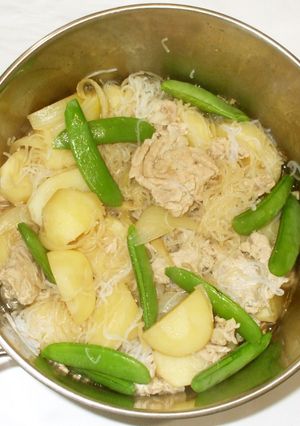 肉じゃがとスナップエンドウ♪簡単漢方薬膳-レシピのメイン写真