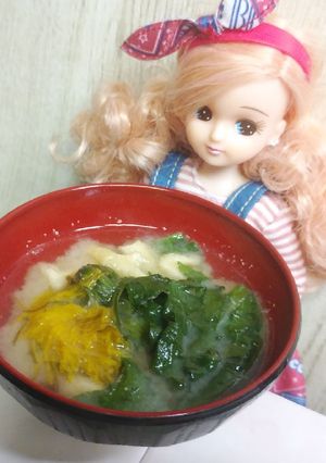 リカちゃん♡たんぽぽのお味噌汁✼·ﾟ-レシピのメイン写真