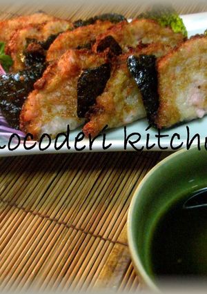 お魚ソーセージととろろ餡の磯部揚げ-レシピのメイン写真