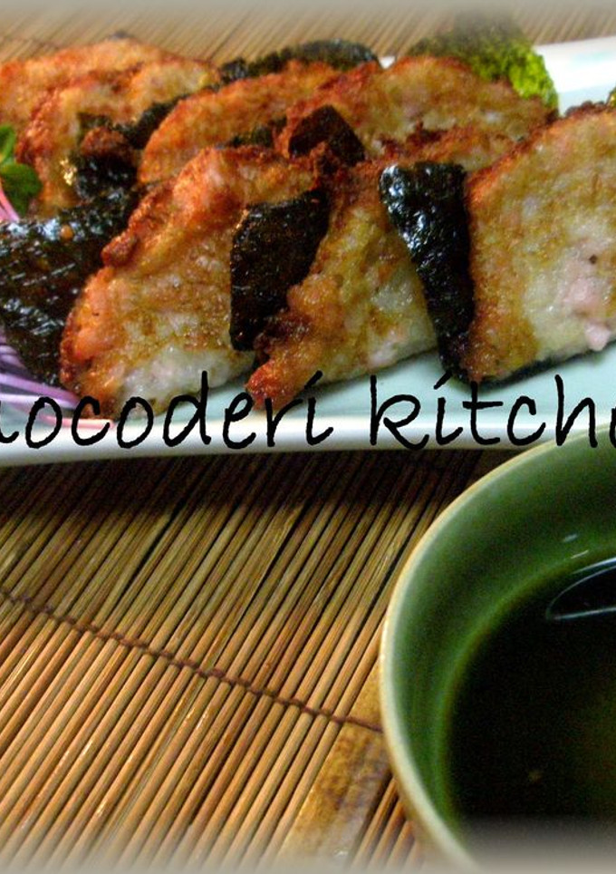 お魚ソーセージととろろ餡の磯部揚げ-レシピのメイン写真