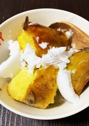 焼き芋アレンジ！焼き芋ココナッツオイル-レシピのメイン写真
