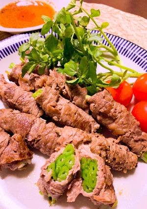 爽やかクレソンとセロリの肉巻き-レシピのメイン写真