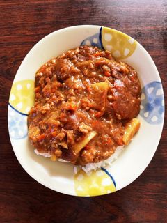 即出来簡単煮挽き肉と野菜の煮込み風カレー-レシピのメイン写真