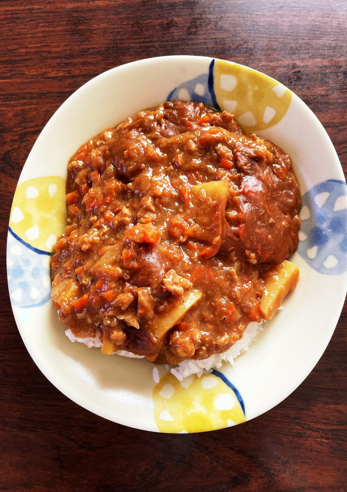 即出来簡単煮挽き肉と野菜の煮込み風カレー-レシピのメイン写真