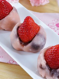 レンジで簡単♪もちもち♡いちご大福-レシピのメイン写真