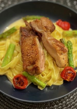 ケイジャンチキンのチーズパスタ-レシピのメイン写真