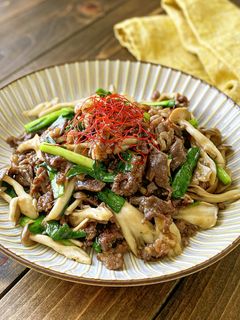 牛肉ときのこのプルコギ風いため-レシピのメイン写真