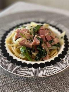 ベーコンとほうれん草のクリームパスタ-レシピのメイン写真